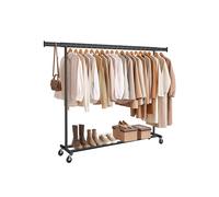 Burro Ropa con Ruedas Extensible Carga Pesada Plata