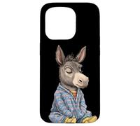 Burro tierno en pijama para dulces sueños Carcasa para iPhone 15 Pro