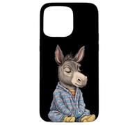 Burro tierno en pijama para dulces sueños Carcasa para iPhone 15 Pro Max