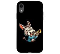 Burro Tocando Trompeta Alegre Sonrisa Melodía Carcasa para iPhone XR