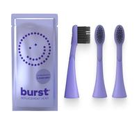 BURST Cabezales de cepillo de dientes - Recambio para cepillo de dientes eléctrico BURST - Cerdas suaves de carbón para limpieza profunda, eliminación de manchas y placas, paquete de 3, lavanda