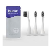 BURST Pro Sonic - Cabezales de repuesto originales para cepillo de dientes eléctrico (blanco, paquete de 3) | Cerdas suaves para limpieza profunda, manchas y eliminación de placa