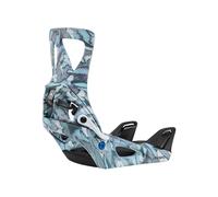 Burton - Fijación de Snowboard Step on Blue Butterflies para mujer, talla M, azul