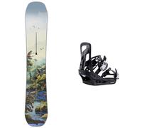 Burton - Packs (snowboard + fijaciones) - Pack Custom Jungle 2027 - Verde Verde 154W cm.170W cm