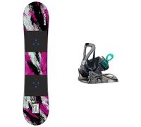 Burton - Packs (snowboard + fijaciones) - Pack Grom Purple Teal 2027 de Madera - Púrpura Púrpura 110 cm.120 cm.130 cm