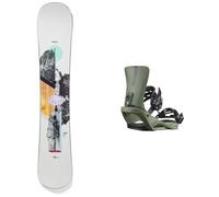 Burton - Packs (snowboard + fijaciones) - Pack Hideaway 2026 de Madera - Blanco Blanco 144 cm.148 cm.152 cm.155 cm