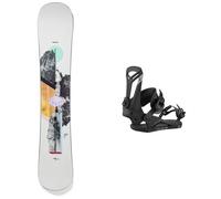 Burton - Packs (snowboard + fijaciones) - Pack Hideaway 2026 para Mujer de Madera - Blanco Blanco 144 cm.148 cm.152 cm.155 cm