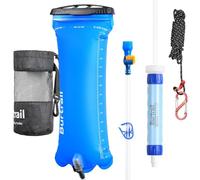 Burtrail Gravity Water Filter Pro, purificador de agua versátil para acampar con popote de filtro de agua de 0.01 micras, bolsa de gravedad, equipo de supervivencia para senderismo, mochileros y