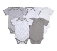 Burts Bees Baby Unisex Baby Bodysuits 5-Pack de 5 piezas de manga larga y algodn de algodn orgnico