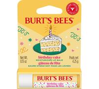 Bálsamo labial Burt's Bees aroma Tarta de Cumpleaños, Hidratante labios con cera de abeja y vitamina E, Origen 100% natural, 4,25 g