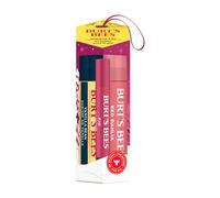 Burt's Bees Juego de regalo, bálsamo labial hidratante, bálsamo labial tintado y brillo labial, edición limitada de muérdago Kiss Red