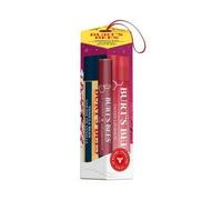 Burt's Bees Juego de regalo, bálsamo labial hidratante, bálsamo labial tintado y brillo labial, edición limitada de muérdago Kiss Red