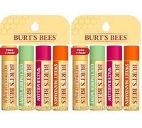 Burt's Bees Paquete múltiple de bálsamo labial, con cera de abejas, pepino y menta, sandía, mandarina dulce, Freshly Picked, 4 x 4.25 gramos (Paquete de 2)