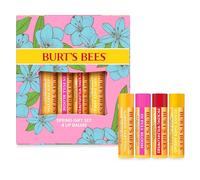 Burt's Bees Set de regalo de bálsamo labial, cera de abejas, fresa, piña tropical, pitahaya y limón, In Full Bloom, 4 x 4,25 gramos