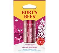 Burt's Bees Set de regalo de para ella, Set de coloración labial hidratante con 3 brillos de labios en tonos Peonía, Ruibarbo e Higo, Color irresistible, 3 x 2,6 g