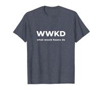 Burt's Shirts:WWKD Shirt¿Qué haría Keanu Camisa? Camiseta, Hombre, Azul Jaspeado, L