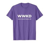 Burt's Shirts:WWKD Shirt¿Qué haría Keanu Camisa? Camiseta, Hombre, Morado Jaspeado, 3XL