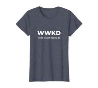 Burt's Shirts:WWKD Shirt¿Qué haría Keanu Camisa? Camiseta, Mujer, Azul Jaspeado, XS