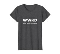 Burt's Shirts:WWKD Shirt¿Qué haría Keanu Camisa? Camiseta, Mujer, Jaspeado Oscuro, L