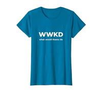 Burt's Shirts:WWKD Shirt¿Qué haría Keanu Camisa? Camiseta, Mujer, Zafiro, L