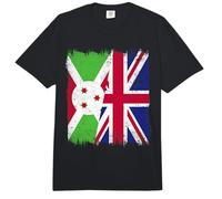 Burundi Bandera del Reino Unido Patrimonio Británico de Burundi Comfort Colors Adult Heavyweight T-Shirt