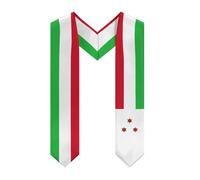 Burundi Emblema Bandera Graduación Estolas Chales Banda Estudios Internacionales Bufandas para Graduados