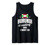 Burundi está Llamando a Viajar Viaje de Vacaciones con Bandera de Burundi Camiseta sin Mangas