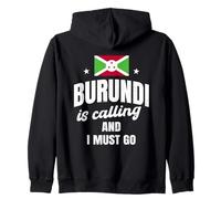 Burundi está Llamando a Viajar Viaje de Vacaciones con Bandera de Burundi Sudadera con Capucha