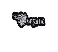 Burzum - Parche bordado para planchar, color negro y plateado