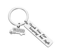 Bus Driver Appreciation Gift Thank You For Keeping Me School Bus Driver Keychain Thank You Jewelry Gifts
