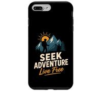 Busca aventura, vive gratis - Outdoor Explorer Funny Hikers Carcasa para iPhone 7 Plus/8 Plus