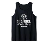 Busca Justicia, Ama la Misericordia - Miqueas 6:8 Camiseta sin Mangas