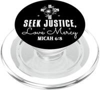 Busca Justicia, Ama la Misericordia - Miqueas 6:8 PopSockets PopGrip para MagSafe
