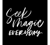 Busca la magia de la caligrafía con pluma de tinta todos los días Calcomanías de grabado 52x67cm No se cae Blanco