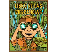Busca las Diferencias para Niños: +50 Juegos + 400 diferencias | Juegos Pasatiempos “Encuentra las diferencias” | Libro de Colorear para Niños | Idea de Regalo