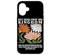 Busca Primero su Reino Mateo 633 Cita Cristiana Carcasa para iPhone 16