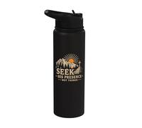 Busca Su Presencia No Cosas Montañas Cristianas Stainless Steel Insulated Water Bottle