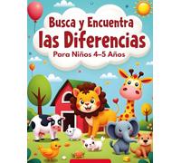 Busca y Encuentra las Diferencias para Niños 4-5 Años: 5 Diferencias por Página | Juegos de Observación con Animales para Preescolar