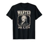 Buscado por traición Gracioso 4 de Julio Alexander Hamilton Camiseta gráfica económica