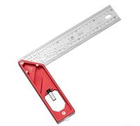 Buscador de ángulo industrial cuchillas grabadas con precisión de 300 mm | Cuchillas de acero inoxidable 304, base de aluminio antideslizante, tamaño de 250 mm, dibujo de línea preciso, construcción
