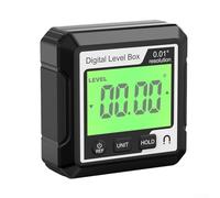 Buscador de ángulos digital compacto con accesorio magnético, transportador LCD e inclinómetro Rango de medición de 4x90 grados con bloqueo de datos para mediciones precisas de ángulo (LL029)