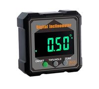 Buscador de ángulos digitales fácil de transportar medidor electrónico de ángulos para superficies de metal, ingeniería y aplicaciones de reparación automotriz, instrumento de medición de carpintería