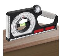 Buscador de ángulos, material resistente, medidor de ángulo alto de 9.8 x 4.9 x 1 pulgadas, herramienta de medición de precisión | Diseño de escala transparente fácil de leer, medidor de paso de techo