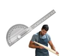 Buscador de ángulos transportador, regla de carpintería con 0-180 grados | Herramienta de búsqueda de ángulos, herramienta de medición, transportadores de brazo oscilante para geometría matemática