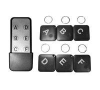 Buscador de control remoto, dispositivo de sonido de alarma de hasta 90 dB, alcance de 131 pies, buscador de artículos inalámbrico con transmisor y 6 receptores, para teléfono de ancianos, bolso de