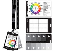 Buscador de escala de grises, rueda de color, visualizador para artistas con cordón y cinta métrica, herramientas para dibujo