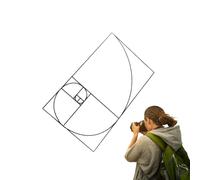Buscador de la proporción de oro -Composición - herramienta de visualización de dibujo, pintura de fotografía | Visor de cuadrícula de perspectiva portátil, sección dorada ayuda para, creativo visual