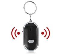 Buscador de Llaves, Dispositivo Antipérdida de Control por Voz, Buscador de Llaves con Silbato, Localizador de Llavero para Mascotas, Llave, Maleta(Negro)