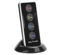 Buscador de llaves inalámbrico 1 en 4, localizador de artículos RF / localizador inalámbrico con linterna LED y base No requiere aplicación, para colocar llaves, billetera, control remoto, lentes, tel