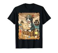 Buscador de mapas del Tesoro del capitán Pirata del Perro de Agua portugués Camiseta